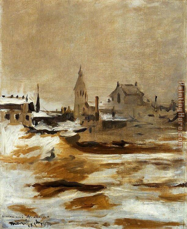 Effect of Snow at Petit-Montrouge painting - Edouard Manet Effect of Snow at Petit-Montrouge art painting